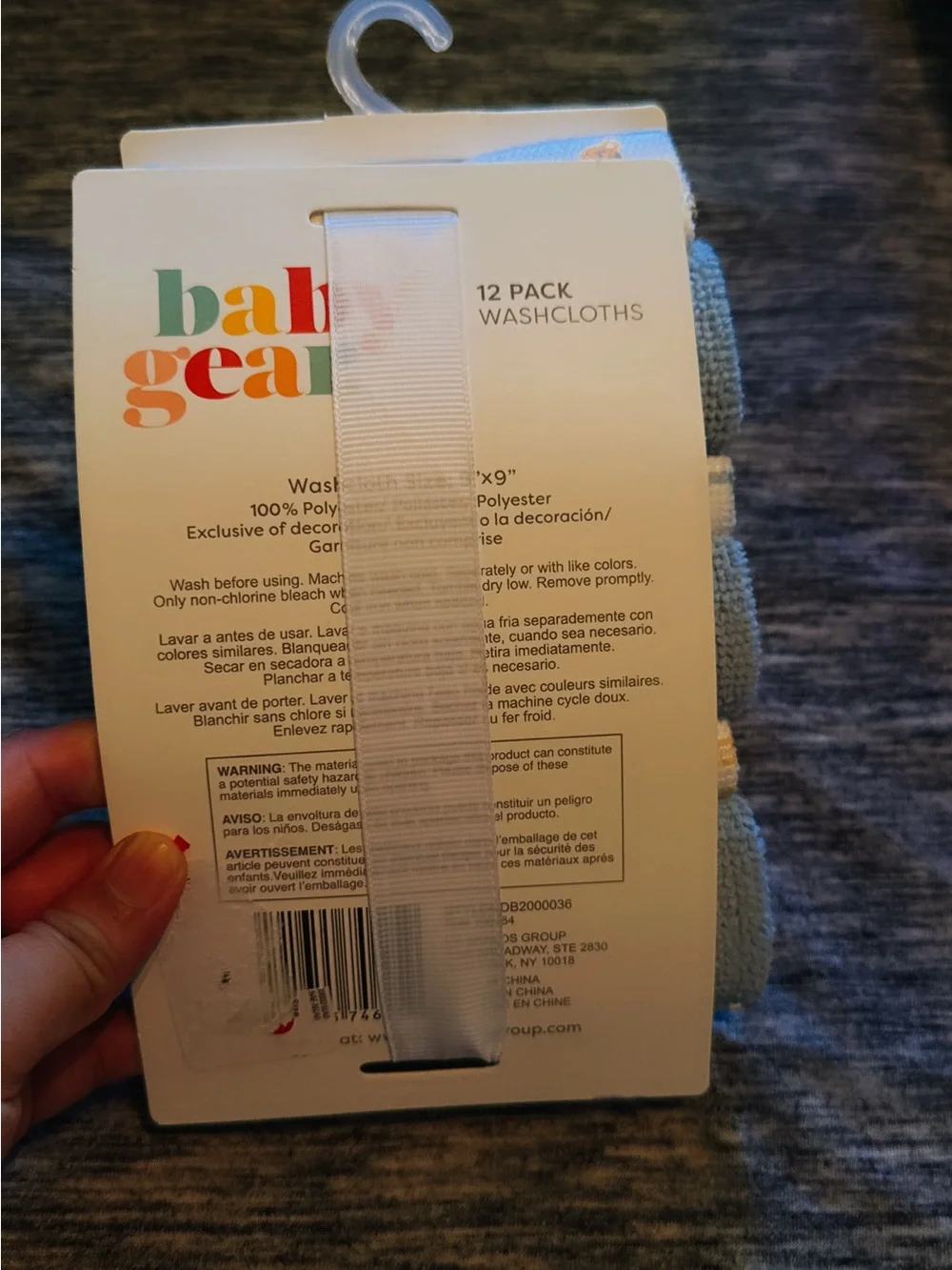 Baby Gear Light Blue Washcloths - 12 Pack